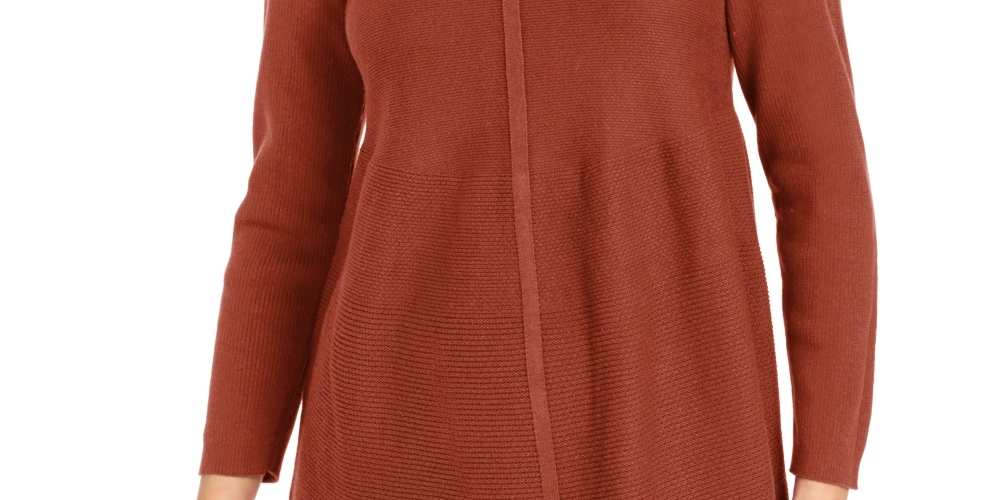 Túnica feminina de malha com pontos mistos Style &amp; Co, laranja, tamanho médio