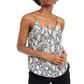 Camisola feminina Bar III com estampa de cobra, bege, tamanho G