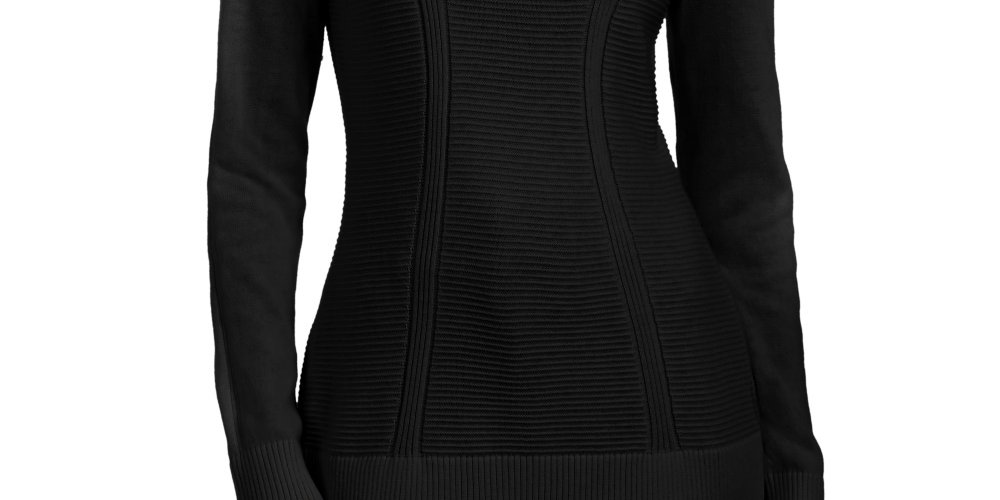 Suéter feminino de ponto misto Style &amp; Co, preto, tamanho XX-G