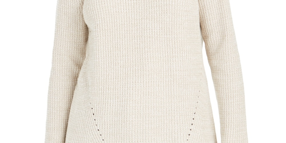 Suéter feminino de malha Pointelle da Style &amp; Co, bege, tamanho XXG