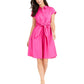 Vestido feminino Charter Club de algodão com amarração na cintura e ajuste evasê, rosa, tamanho 10