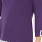Blusa feminina Karen Scott com acabamento estampado, roxa, tamanho PL