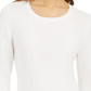 Suéter feminino estilo &amp; co com estampa mista, branco, tamanho X-S