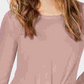 Blusa drapeada com frente torcida feminina Style &amp; Co, vermelha, tamanho PXL