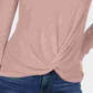 Blusa drapeada com frente torcida feminina Style &amp; Co, vermelha, tamanho PXL