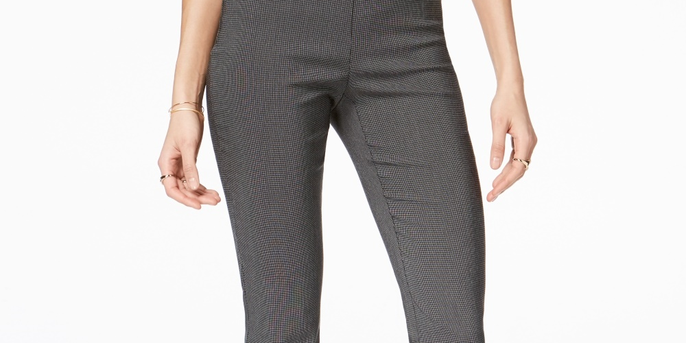 Calça skinny feminina com estampa Chelsea Charter Club, preta, tamanho 18