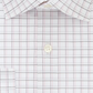 Camisa social masculina xadrez elástica Michael Kors, branca/tijolo, tamanho 16x34-35