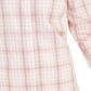 Camisa xadrez feminina Charter Club de algodão com botões, rosa, tamanho PXL