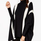 Poncho feminino listrado Alfani, preto, tamanho pequeno
