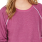 Moletom feminino com costura contrastante estilo &amp; co, roxo, tamanho GG
