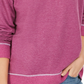 Moletom feminino com costura contrastante estilo &amp; co, roxo, tamanho GG