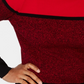 Karen Scott Suéter Feminino de Algodão com Gola Careca e Canelado, Vermelho Brilhante, Tamanho XS