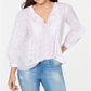 Blusa Feminina Tommy Hilfiger Pintuck Bolinhas Branca Tamanho M