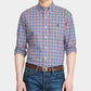 Camisa xadrez slim fit masculina Ralph Lauren azul tamanho XX-G