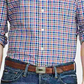 Camisa xadrez slim fit masculina Ralph Lauren azul tamanho XX-G