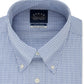 Camisa social xadrez Eagle masculina slim fit, sem passar a ferro, com gola flexível, azul, 18x36-37, 2XL