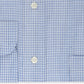 Camisa social xadrez Eagle masculina slim fit, sem passar a ferro, com gola flexível, azul, 18x36-37, 2XL