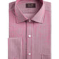 Camisa social masculina Tasso Elba, clássica/regular, sem passar, de algodão Supima, com punho francês, lisa, espinha de peixe, vermelha, tamanho 32-33