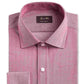Camisa social masculina Tasso Elba, clássica/regular, sem passar, de algodão Supima, com punho francês, lisa, espinha de peixe, vermelha, tamanho 32-33