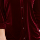 Camisa feminina de veludo com botões Charter Club, tamanho vinho, tamanho X-S