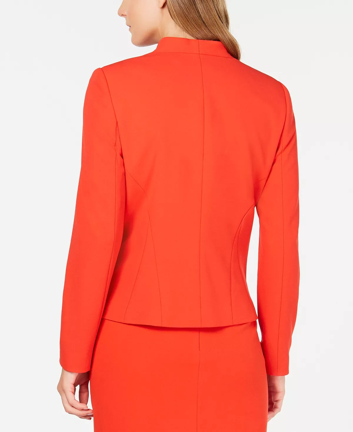 Calvin Klein Blazer Feminino de Um Botão Vermelho Tamanho 16