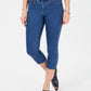 Calça jeans feminina Charter Club Tummy Control Bristol Capri, azul, tamanho 4