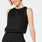 Vestido midi alfani feminino pequeno com cintura franzida, preto, PL