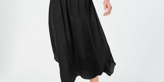 Vestido midi alfani feminino pequeno com cintura franzida, preto, PL