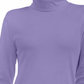 Karen Scott Blusa feminina de gola alta de algodão pequena, roxa, tamanho 44