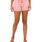 Shorts de linho liso feminino Style &amp; Co, rosa, tamanho extragrande