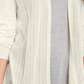 Cardigan feminino Charter Club Chevron Pointelle, branco, tamanho grande