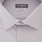 Camisa social masculina Van Heusen com estampa xadrez e corte regular, cinza, tamanho 16,5 x 36-37 G