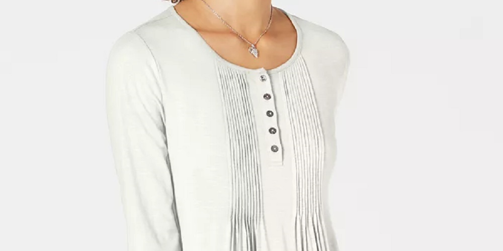 Top feminino estilo &amp; co, pequeno, branco, tamanho pequeno, tamanho GG