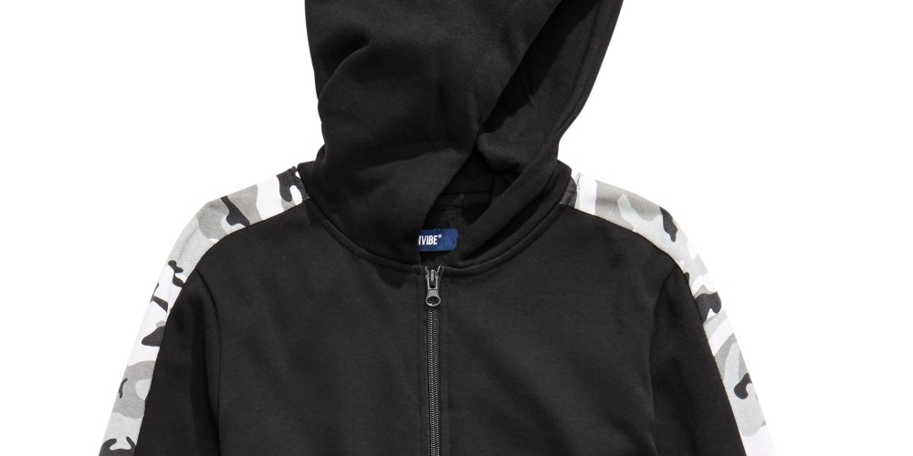 Moletom com capuz Univibe Big Boy's McCartney Full Zip, preto, tamanho médio