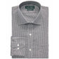 Camisa social Ralph Lauren de sarja elástica sem passar a ferro para festas, masculina, manga comprida, com botões, preta, tamanho 16,5 x 32-33