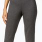 Calça feminina Ponte Pull On de perna reta, curta, cinza, tamanho PS