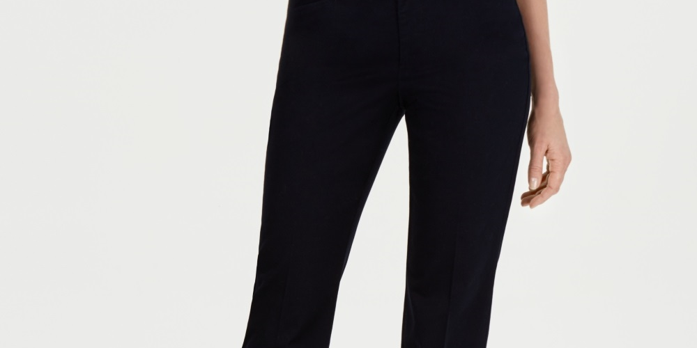 Calça feminina Charter Club com controle de barriga, azul-marinho, tamanho 4