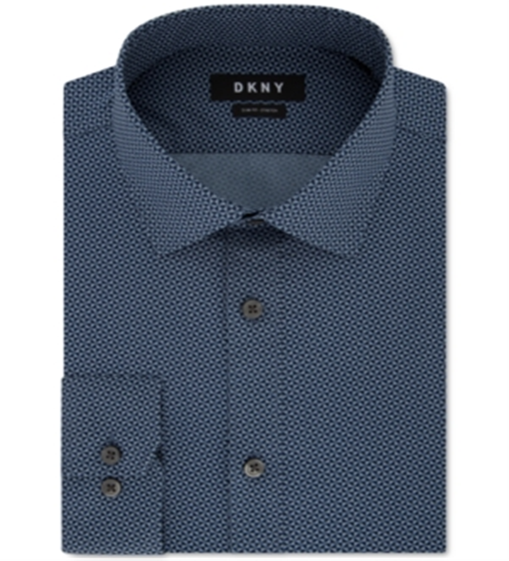 Calça DKNY Masculina Estampada Stretch Azul Tamanho 2XL