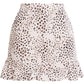 Shorts femininos com babados e estampa animal, tamanho grande, rosa, Bcbgmaxazria
