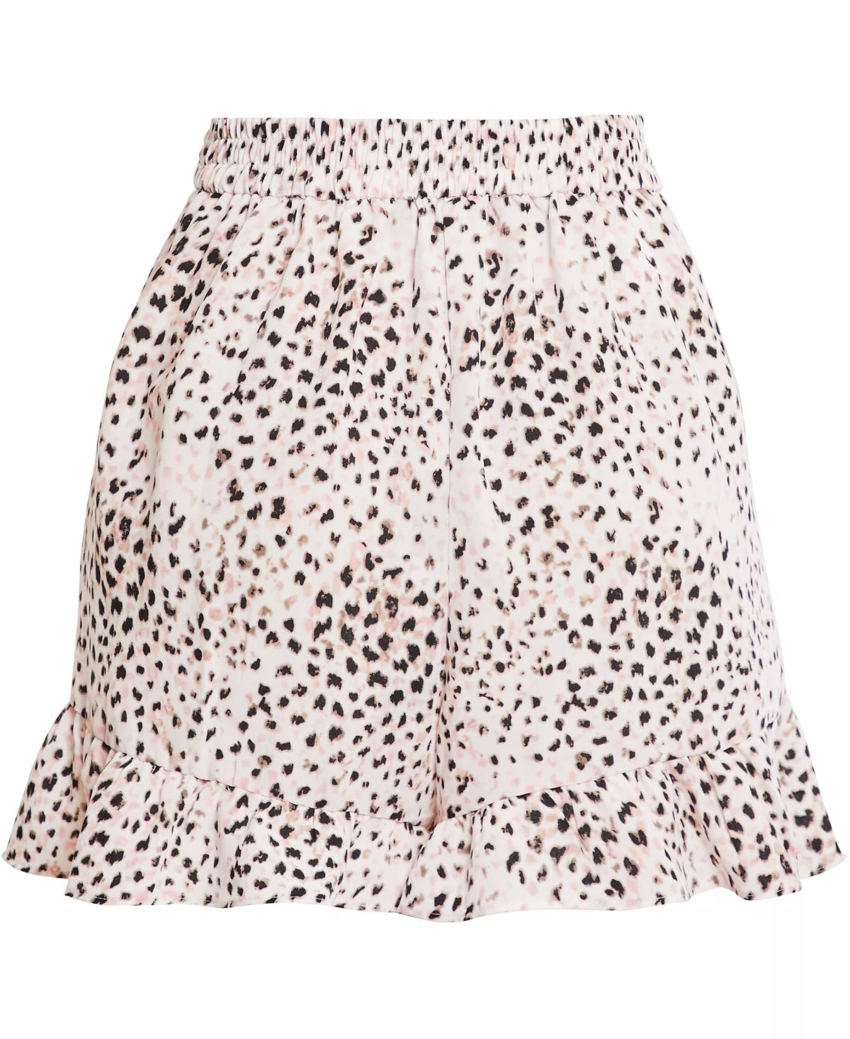 Shorts femininos com babados e estampa animal, tamanho grande, rosa, Bcbgmaxazria