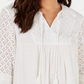 Top de renda com decote dividido e borla estilo &amp; co feminino, tamanho natural pequeno
