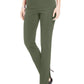 Calças de controle de barriga femininas com tachas JM Collection, comprimentos regulares e curtos, verde, tamanho pequeno