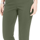 Calças de controle de barriga femininas com tachas JM Collection, comprimentos regulares e curtos, verde, tamanho pequeno