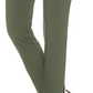 Calças de controle de barriga femininas com tachas JM Collection, comprimentos regulares e curtos, verde, tamanho pequeno
