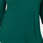 JM Collection Blusa feminina com ombros descobertos, verde, tamanho pequeno, médio