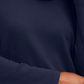 Blusa feminina Karen Scott de manga comprida mesclada e gola alta, tamanho azul marinho PS