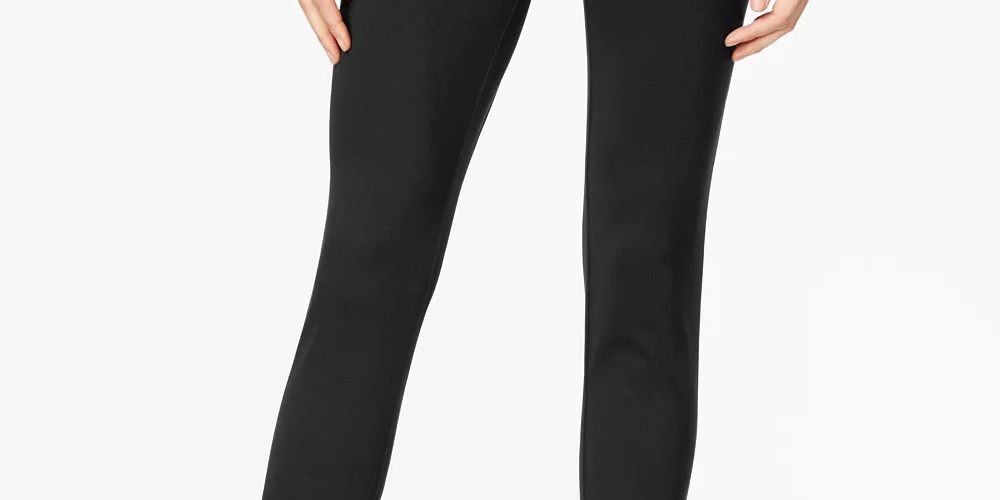 Calça Capri de Sarja Feminina Style &amp; Co Preta Tamanho Médio