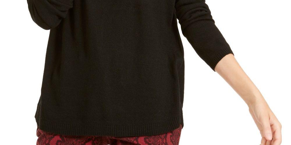 Suéter Peekaboo Grommet Feminino da INC International Concepts, Preto, Tamanho Pequeno