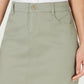 Saia jeans feminina Charter Club com controle de barriga, verde, tamanho 4