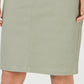 Saia jeans feminina Charter Club com controle de barriga, verde, tamanho 4
